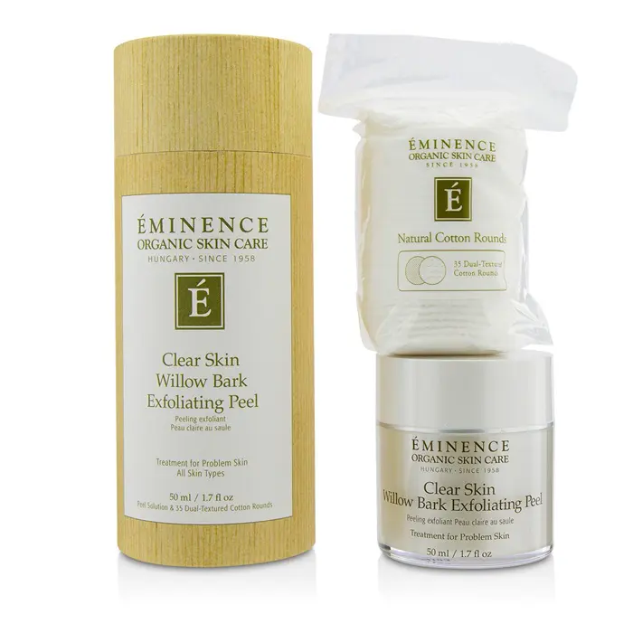 Organic Ingredients For Acne-Prone Skin Eminence Clear Skin Willow Bark Exfoliating Peel