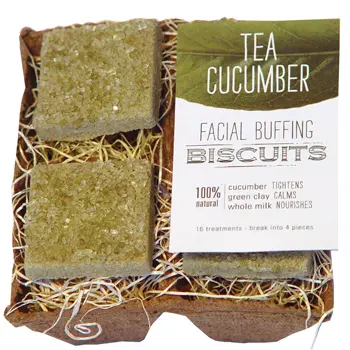FarmHouse Fresh Tea Cucumber Facial Buffing Biscuits - 4 biscuits 1
