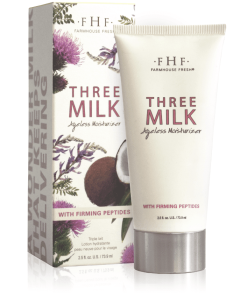 Farmhouse Fresh Three Milk Ageless Moisturizer; the best organic anti-aging skin care
