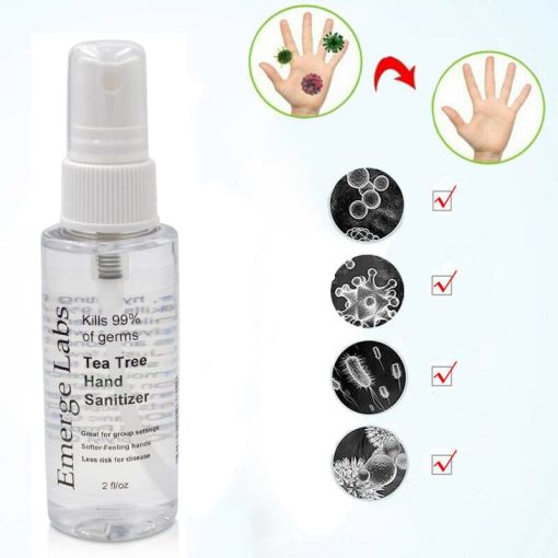 Hand Sanitizer With Tea Tree Oil and Organic Glycerin - 2oz 1