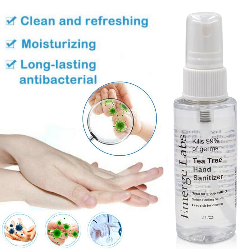 Hand Sanitizer With Tea Tree Oil and Organic Glycerin - 2oz