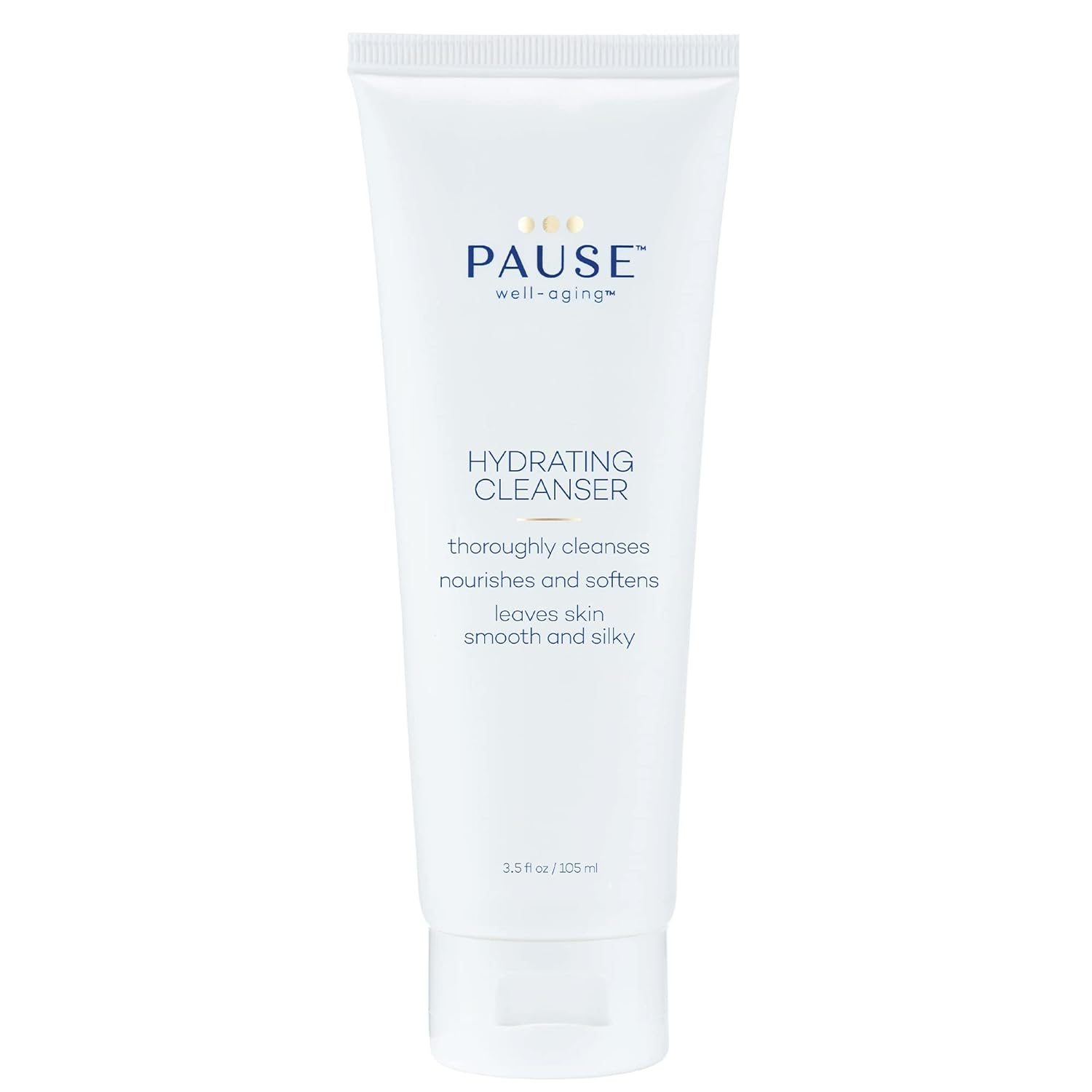 Pause Well-Aging Hydrating Cleanser 3.5 fl oz / 105 ml - front of bottle