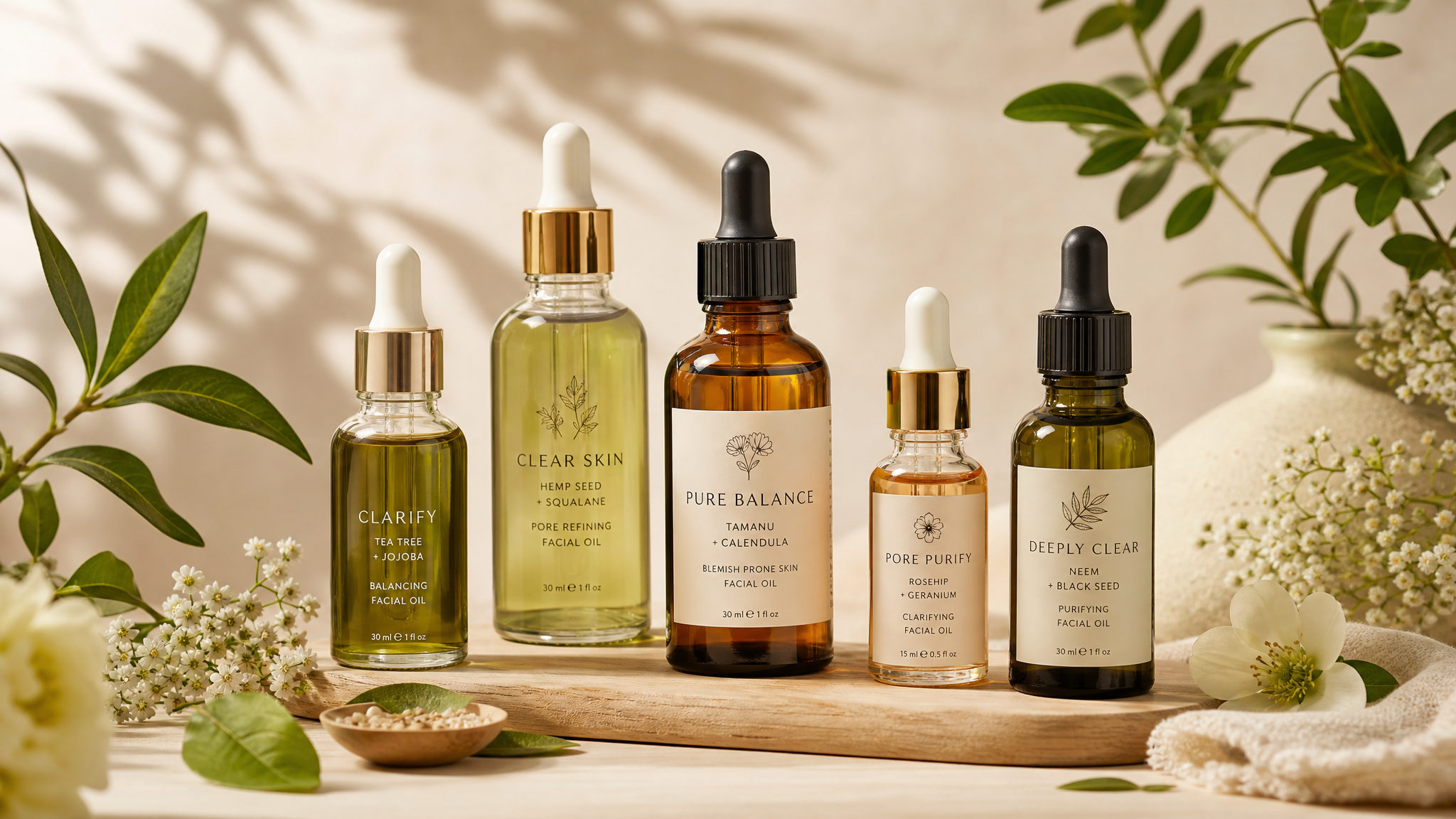 Organic Facial Oils For Acne And Clogged Pores